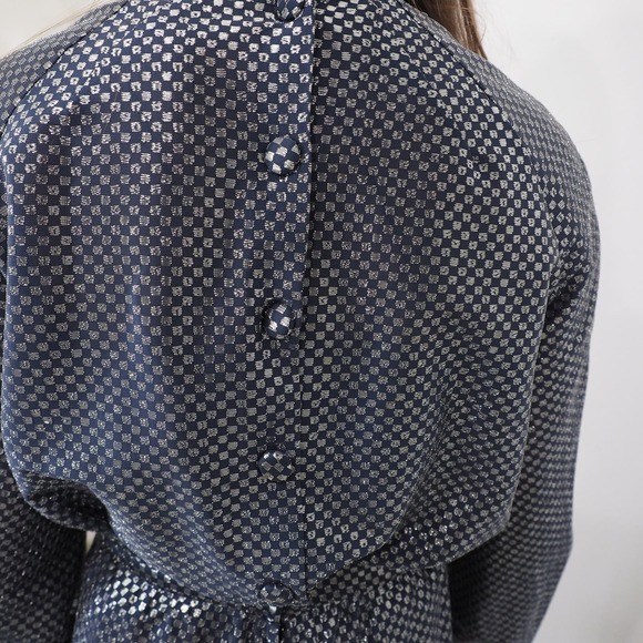 70s Vintage Retro‎ Disco Pants Suit High Waisted Wide Leg Bell Bottoms Size 3/4 - Picture 7 of 8